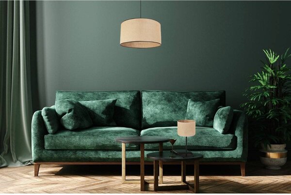 Stolní lampa Juta, 1x jutové stínítko, (výběr ze 2 barev konstrukce), n