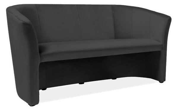 Pohovka Cuba Velvet, trojsedák, černá