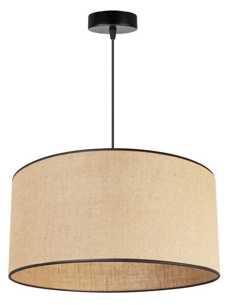 Závěsné svítidlo Juta, 1x jutové stínítko, (výběr ze 2 barev konstrukce), (fi 45cm), bl