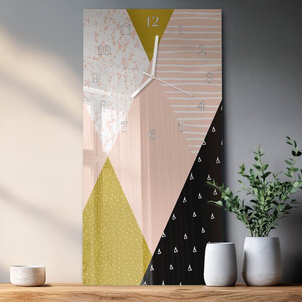 Skleněné hodiny vertikální Vzor zsppb-30x60-00084042
