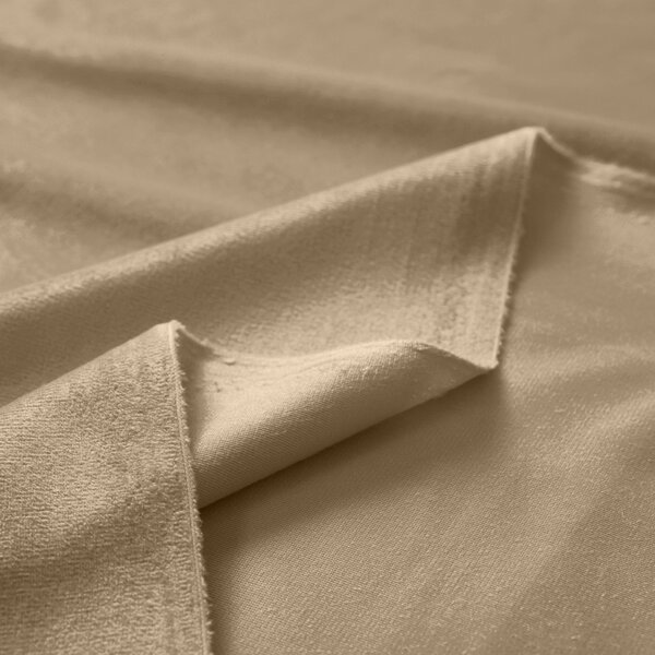 Biante Sametový závěs Velvet Premium SVP-045 Kávově béžový - šířka 135 cm 135x140 cm