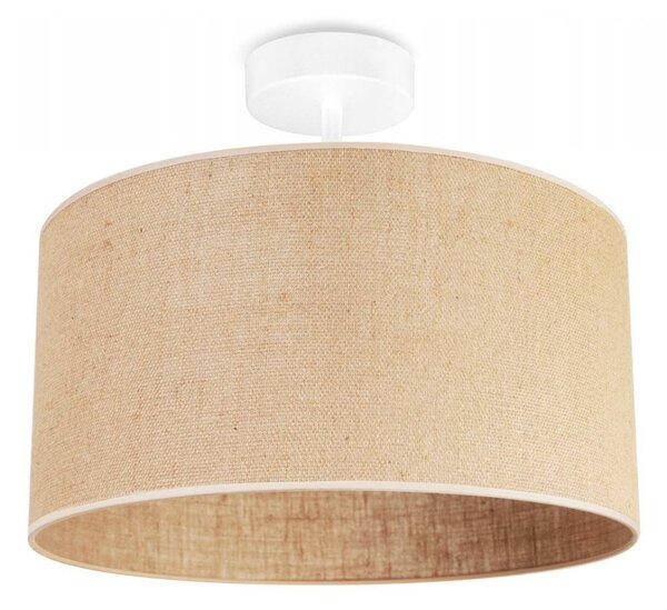 Stropní svítidlo Juta, 1x jutové stínítko, (výběr ze 2 barev konstrukce), (fi 40cm)