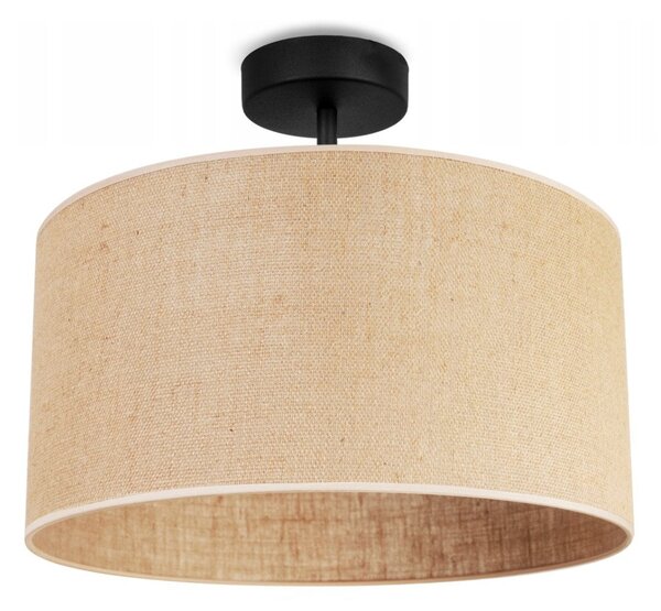 Stropní svítidlo Juta, 1x jutové stínítko, (výběr ze 2 barev konstrukce), (fi 40cm)