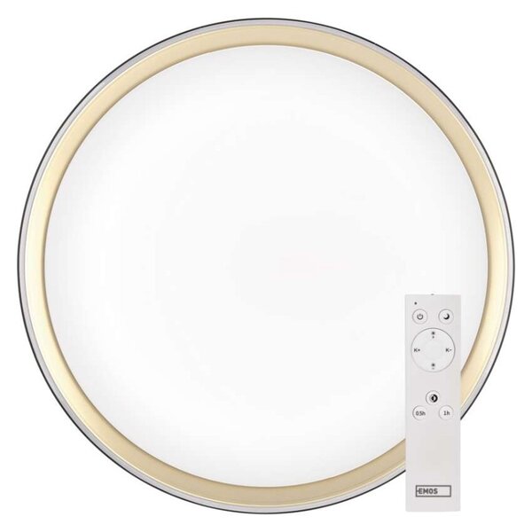 EMOS LED přisazené svítidlo ILVI, kruhové 30W, stmívání+CCT, černá+champagne