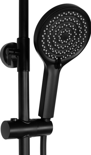 Rea Savio, LED sprchový set s vanovou výlevkou, černá, REA-P8410