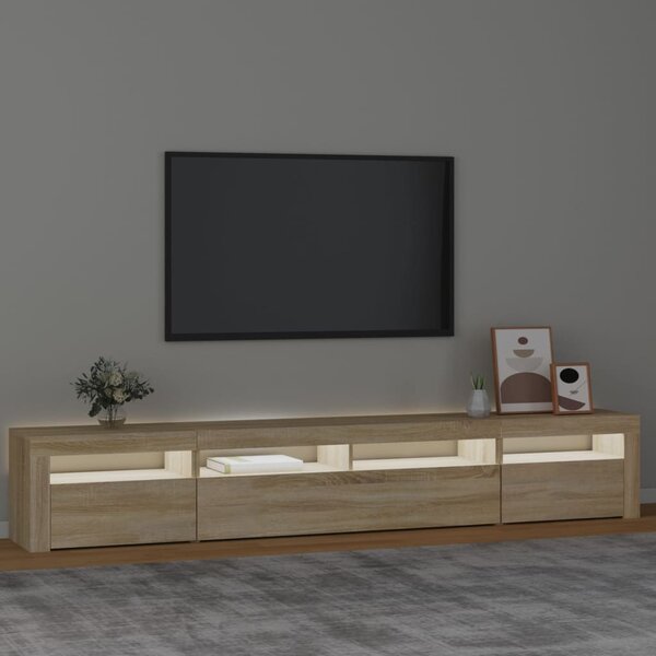 TV skříňka s LED osvětlením dub sonoma 240x35x40 cm 3152724