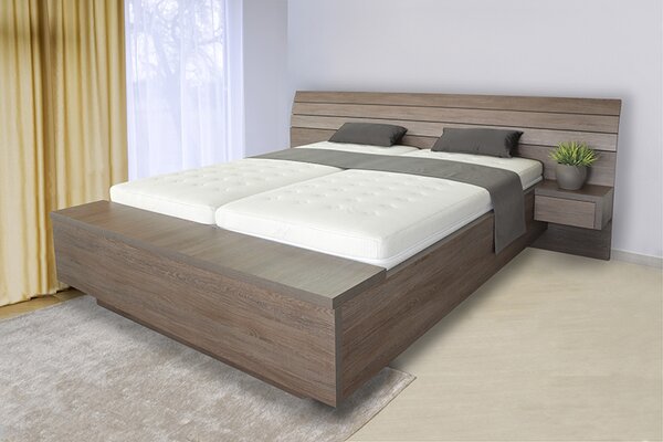 Ahorn Dřevěná postel Salina box u nohou oboustranná 200x120
