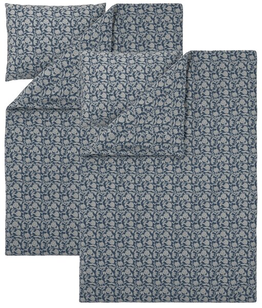 Livarno® Sada ložního povlečení Renforcé, 140 x 200 cm , 70 x 90 cm, modrá, 2dílná (800010918)