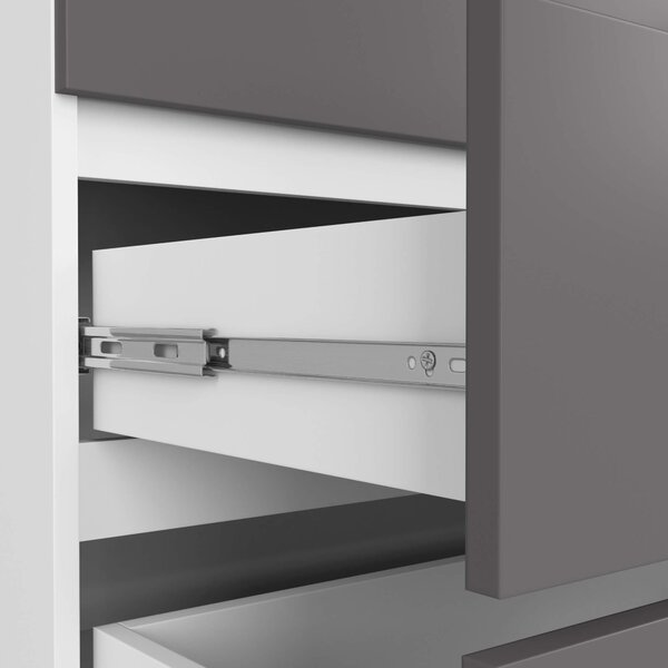 Ak furniture Komoda Kuba 160 cm 6 šuplíků bílá/grafitová