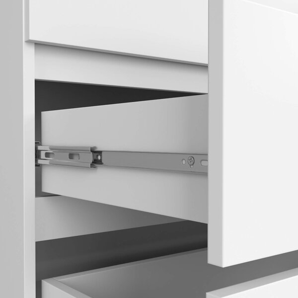 Ak furniture Komoda Rollo V 160 cm bílá matná
