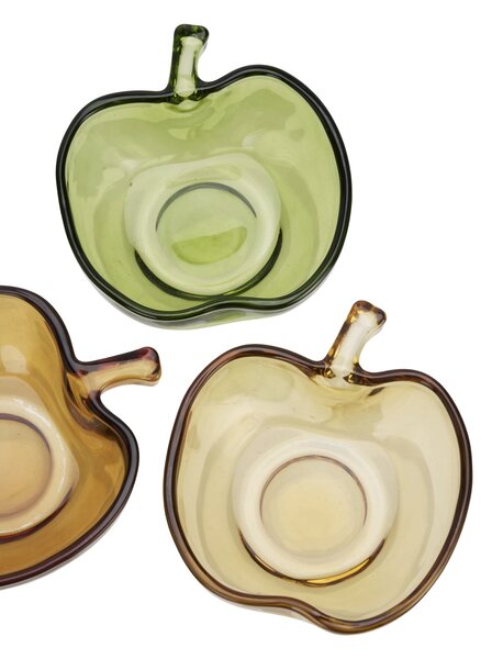 Skleněná miska Apple Jantarová