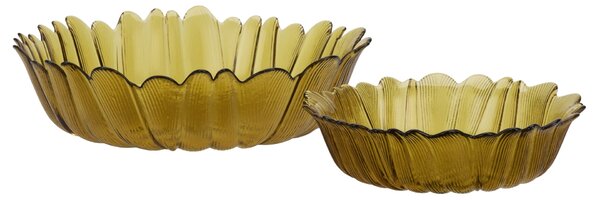 Skleněná mísa Sunflower – set 2 ks