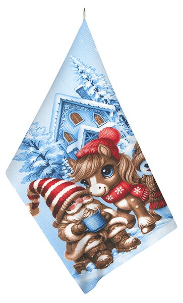 BELLATEX Kuchyňská utěrka 1 ks Modrá, Červená, Hnědá 50x60 cm