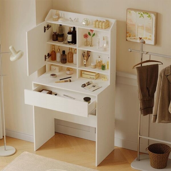 Moderní toaletní stolek s výklopným zrcadlem, zásuvkou Loft, Glamour