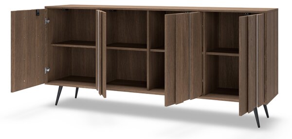 Moderní komoda Flaro 183 cm s osvětlením - dub dunin
