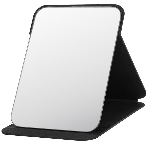 TRANKIELO® - Přenosné zrcadlo na make-up – Skládací, vyrobené z kvalitní umělé kůže, velmi tenké a lehké, rozměry 22 x 19 cm