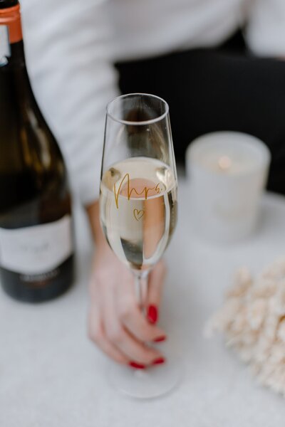 Sklenice na sekt Mr. a Mrs. – set 2 ks