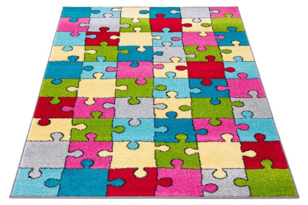 Koberec Agnella Funky Top Super Puzzle žltý