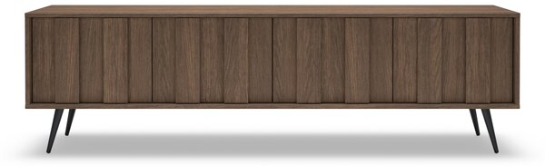 Moderní RTV skříňka Flaro 184 cm s osvětlením - dub dunin