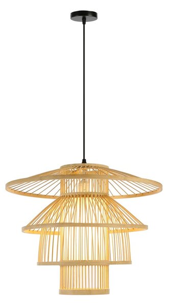 Immax BOHO PINCHOS designové závěsné svítidlo, D50cm, E27, bambusové dřevo