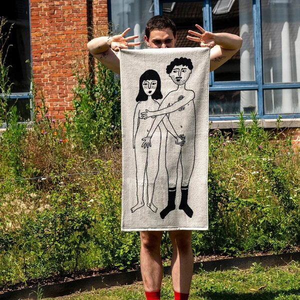 Bavlněný ručník Naked Couple 50 × 100 cm