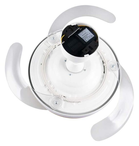 Trio Leuchten R69642101 VOLDA - Stropní LED ventilátor s dálkovým ovladačem v imitaci dřeva, LED 30W, 3500lm, 2700-6500K, Ø 106cm (LED stropní ventilátor stmívatelný ovladačem s možností změny barvy světla)