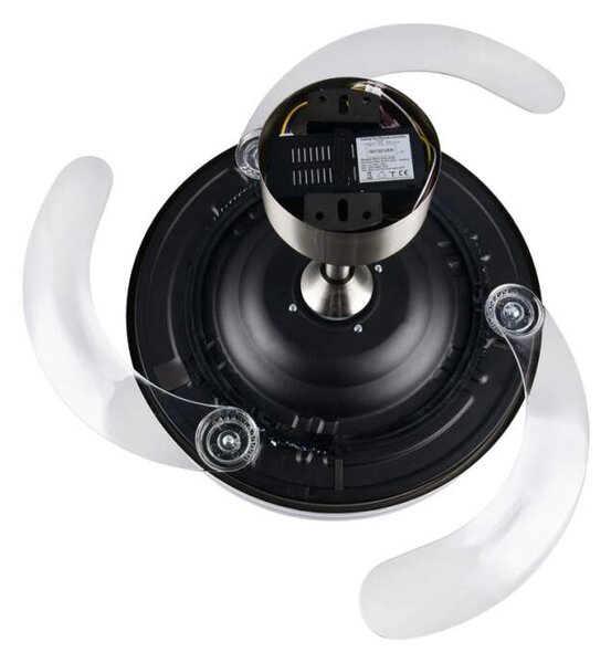 Trio Leuchten R69642107 VOLDA - Stropní LED ventilátor s dálkovým ovladačem v matném niklu, LED 30W, 3500lm, 2700-6500K, Ø 106cm (LED stropní ventilátor stmívatelný ovladačem s možností změny barvy světla)