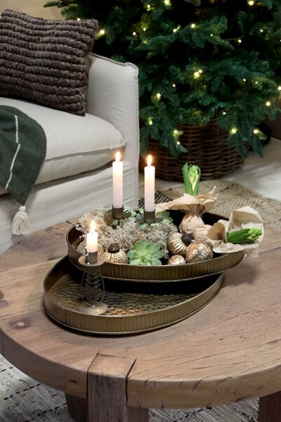 Vánoční baňka Antique Champagne Ø 5,5 cm – set 12 ks
