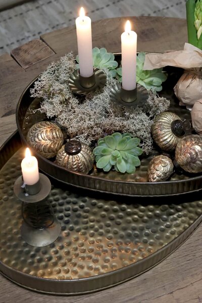 Vánoční baňka Antique Champagne Ø 5,5 cm – set 12 ks