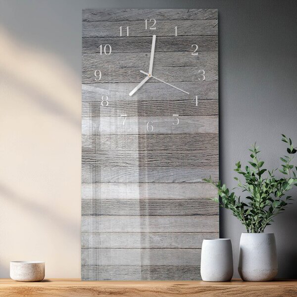 Skleněné hodiny vertikální Dřevo zsppb-30x60-00083466