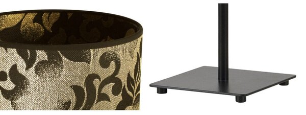 Stolní lampa Werona 1, 1x černé/zlaté textilní stínítko se vzorem, (výběr ze 4 barev konstrukce)