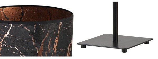 Stolní lampa Werona 3, 1x černé textilní stínítko se vzorem, (výběr ze 4 barev konstrukce), c