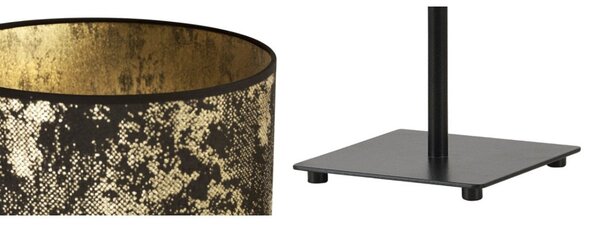 Stolní lampa Werona 2, 1x černé/zlaté textilní stínítko, (výběr ze 4 barev konstrukce), g