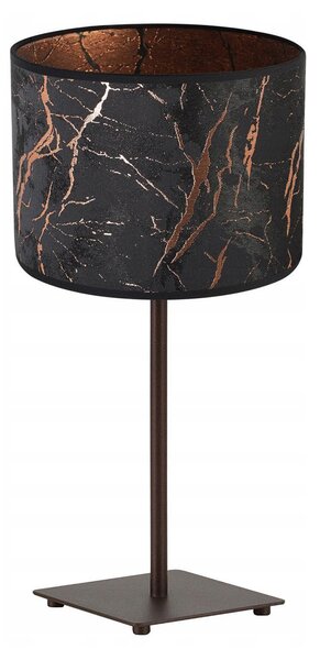 Stolní lampa Werona 3, 1x černé textilní stínítko se vzorem, (výběr ze 4 barev konstrukce), c