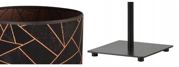 Stolní lampa Werona 6, 1x černé textilní stínítko se vzorem, (výběr ze 4 barev konstrukce), c