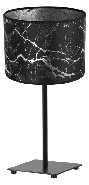 Stolní lampa Werona 3, 1x černé textilní stínítko se vzorem, (výběr ze 4 barev konstrukce), s