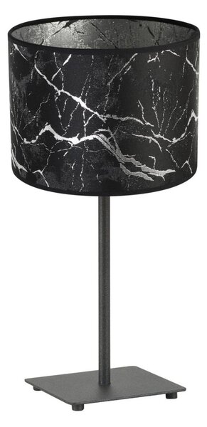 Stolní lampa Werona 3, 1x černé textilní stínítko se vzorem, (výběr ze 4 barev konstrukce), s