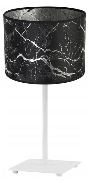 Stolní lampa Werona 3, 1x černé textilní stínítko se vzorem, (výběr ze 4 barev konstrukce), s
