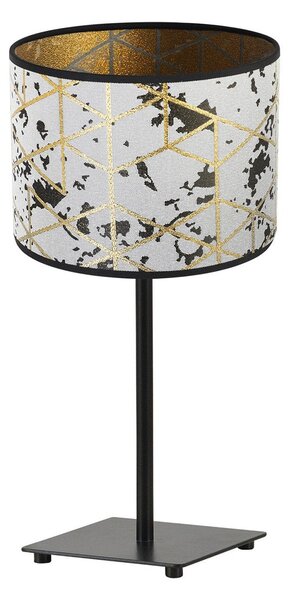 Stolní lampa Werona 5, 1x šedé textilní stínítko se vzorem, (výběr ze 4 barev konstrukce), g