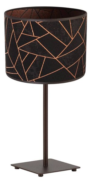 Stolní lampa Werona 6, 1x černé textilní stínítko se vzorem, (výběr ze 4 barev konstrukce), c