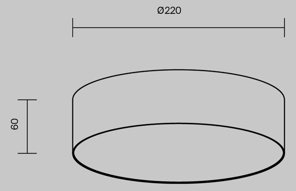 Stropní svítidlo Zon 24W 120d C032CL-24W3K-RD-B - MAYTONI