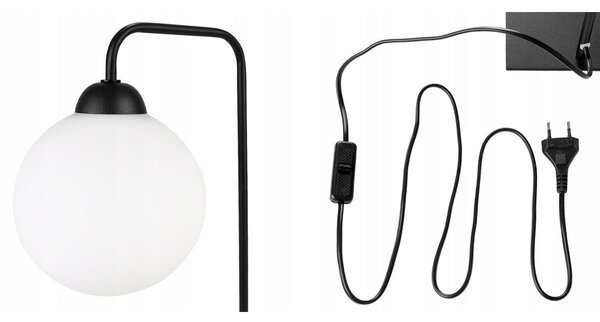 Stolní lampa Florence, 1x bílé skleněné stínítko