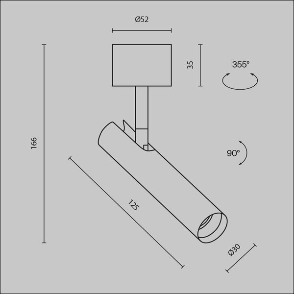 Stropní svítidlo Focus T 6W 36d C141CL-L125-6W3K-W - MAYTONI