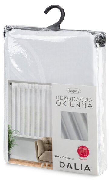 ZÁCLONA NA PÁSCE DALIA 350X150 CM BÍLÁ