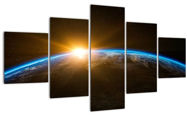 Obraz planety země z vesmíru (125x70 cm)