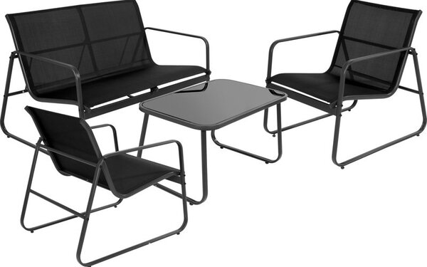 PROGARDEN Zahradní nábytek lavice + 2 židle a stůl PROGARDEN sada 4 ks KO-FD4300500