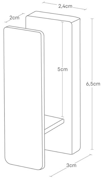 YAMAZAKI Sada tří kovových nástěnných věšáků Tower
