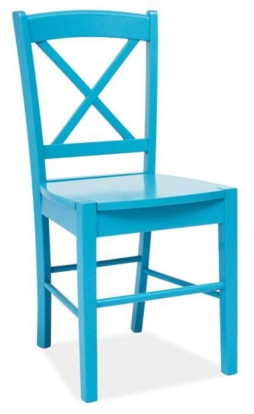 Nebesky modrá dřevěná židle CD-56