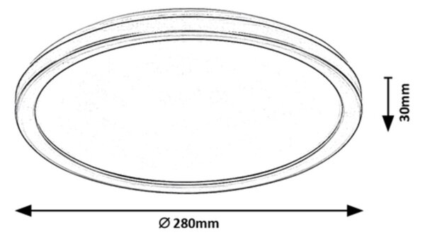 Rabalux 7774 LED venkovní stropnice Inverness 1x15W | 1190lm | 2700-6500K | IP44 - dálkové ovládání, stmívatelné, noční režim, WiFi, časovač, černá