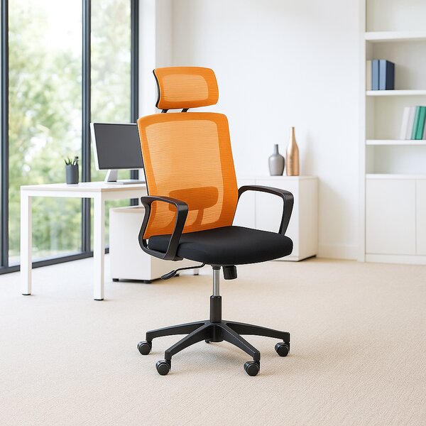 Kancelářská židle BASE PLUS 1+1 ZDARMA, oranžová